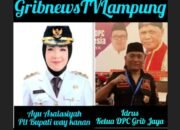 Idrus Ketua DPC Grib Jaya Beserta Jajaranya Mengucapkan Selamat Pelantikan Ayu Asalasiyah Bupati Way Kanan