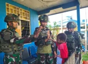 Satgas Yonif 521 Bersinergi dengan Warga Kobakma Mamteng Jaga Situasi Aman