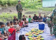 Satgas Yonif 521/DY Gelar Program Makan Bergizi untuk Anak Pedalaman Papua