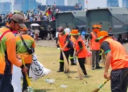 126 Ton Sampah Dikeruk DLH DKI dari Monas, Bersihkan Sisa Perayaan HUT TNI