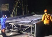 Tragedi di Majalengka! Videotron Ambruk di Bundaran Cigasong, Pemotor Wanita Tewas Tertimpa